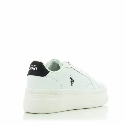 Дамски Сникърс U.S. POLO – CHERRY001W/BY3 -WHITE-BLACK — снимка 2