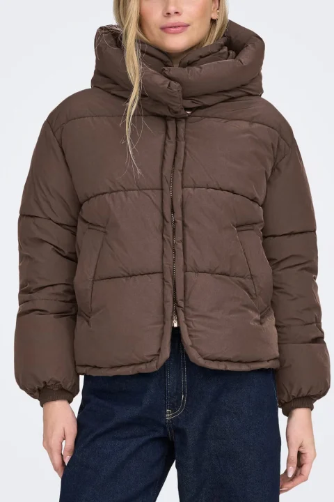 Яке Onlcornelia Puffer 15366705 19-1216 TCX chocolate martini — снимка 2