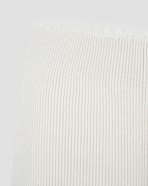 Fitted Rib Shorts in Ecru — снимка 6