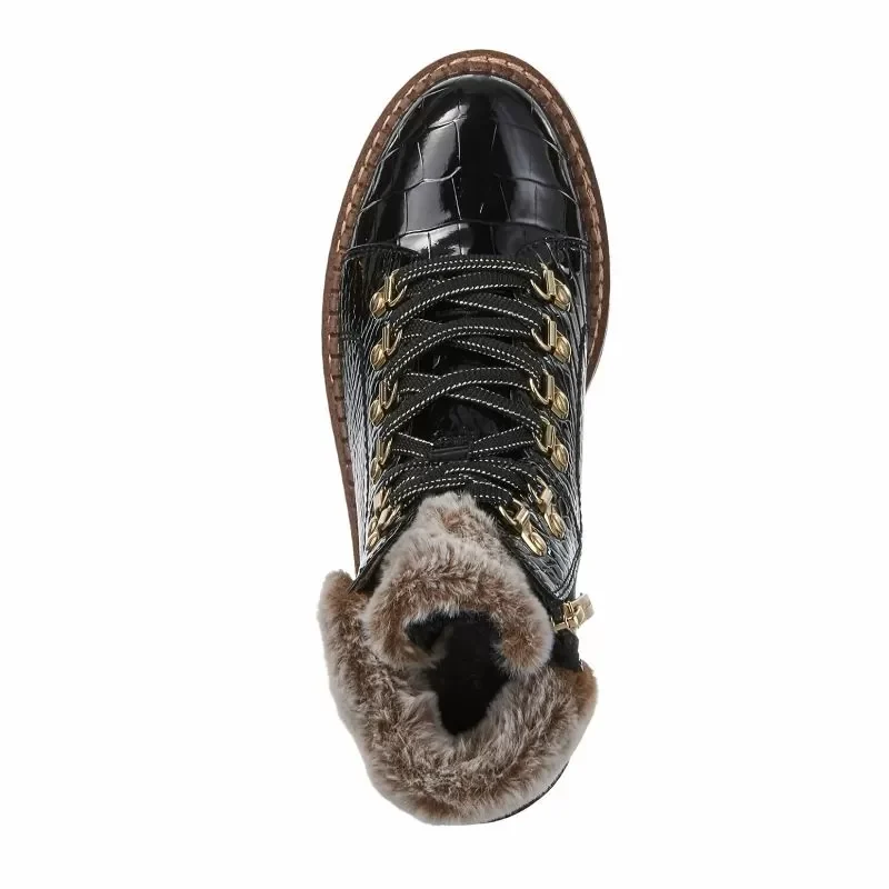 Дамски Кубинки TAMARIS – 1-26264-43-028 BLACK CROCO — снимка 6