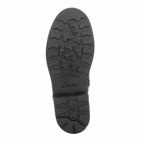 Боти Момичета CLARKS – 261537496010 Astrol Orin K Black Leather — снимка 4