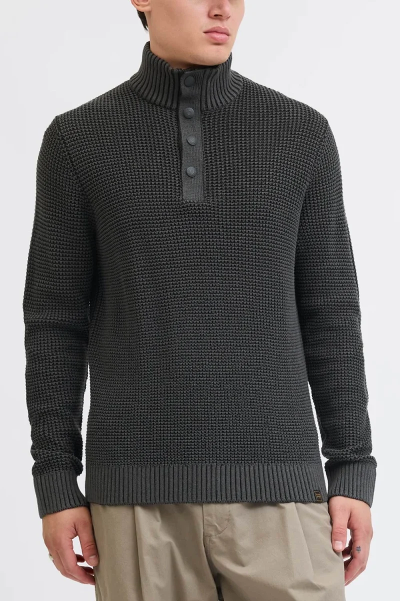 Плетено Jjethan Knit High Neck 12278965 C-N10 black — снимка 2