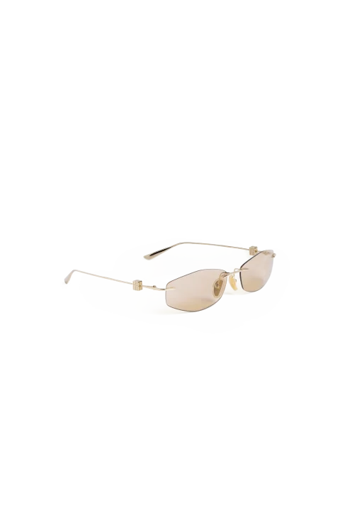 Women's Nano D-Frame Sunglasses in Light Gold — снимка 3