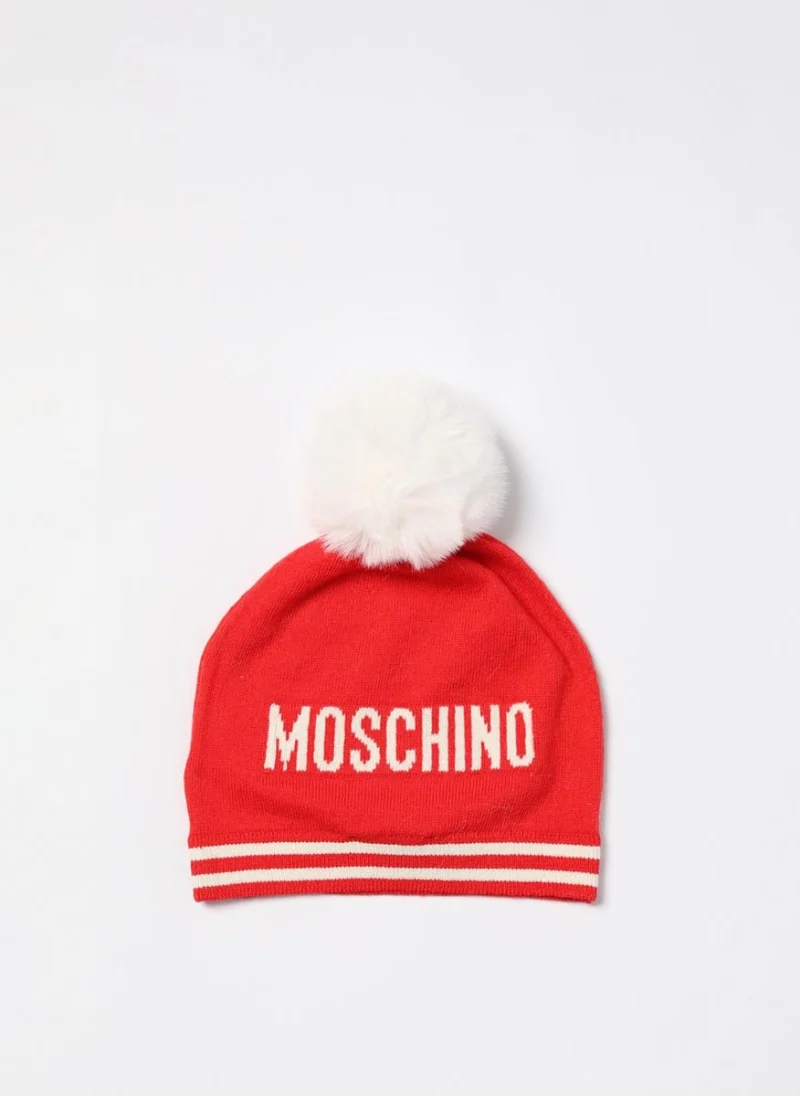 Шапка с помпон Moschino Kids — снимка 6