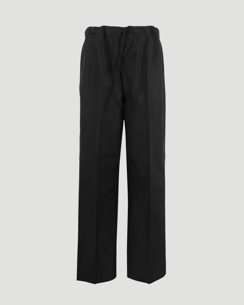 Men's Waist Tie Trousers in Black