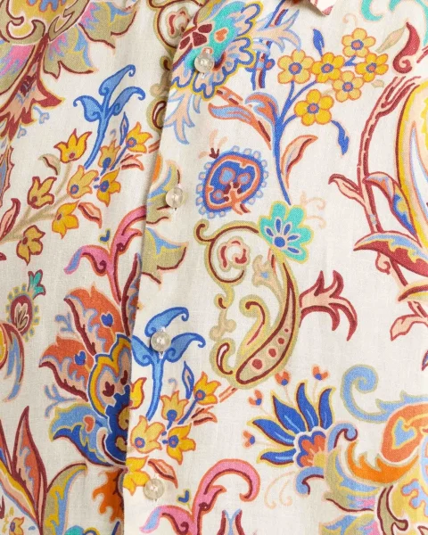 Printed Linen Shirt — снимка 2