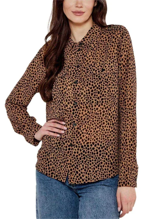 Риза Cheetah Btn Down Bls MR540OWGRY 214 cafe