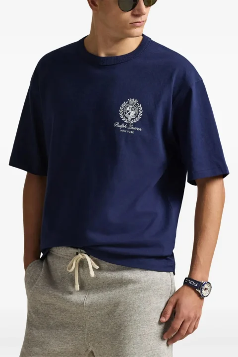T-Shirt Jersey-Knt 710A13265003 410 navy — снимка 2