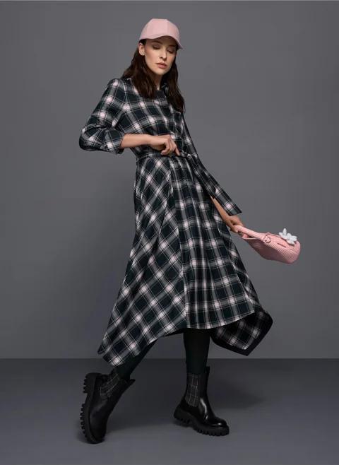 Карирана рокля-риза Marc Cain Sports — снимка 7