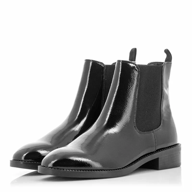 Дамски Равни Боти TAMARIS – 1-1-25340-21 BLACK PATENT — снимка 3
