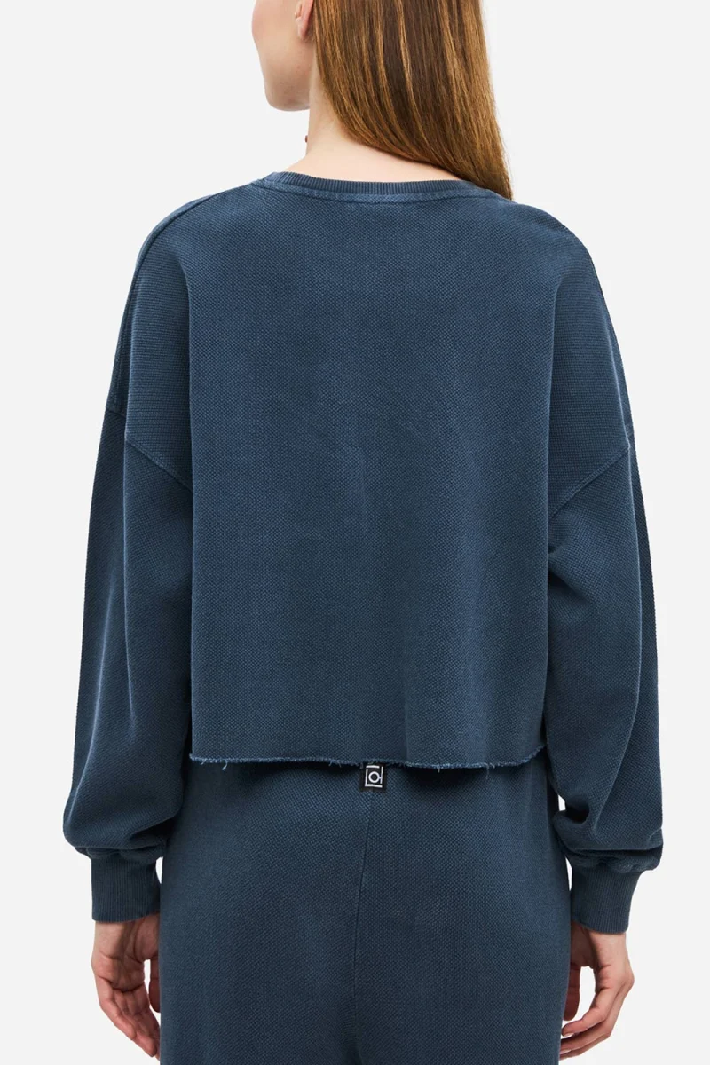 Суичър Piquet Fleece DLWL000057 vintage blue — снимка 2