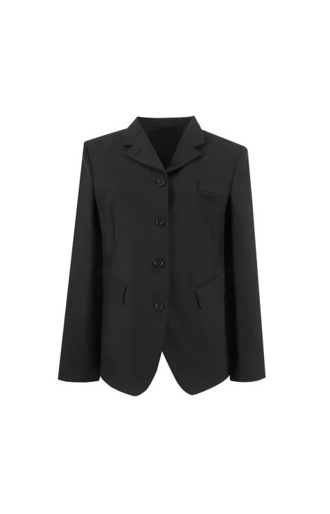 Single-Breasted Felted Blazer