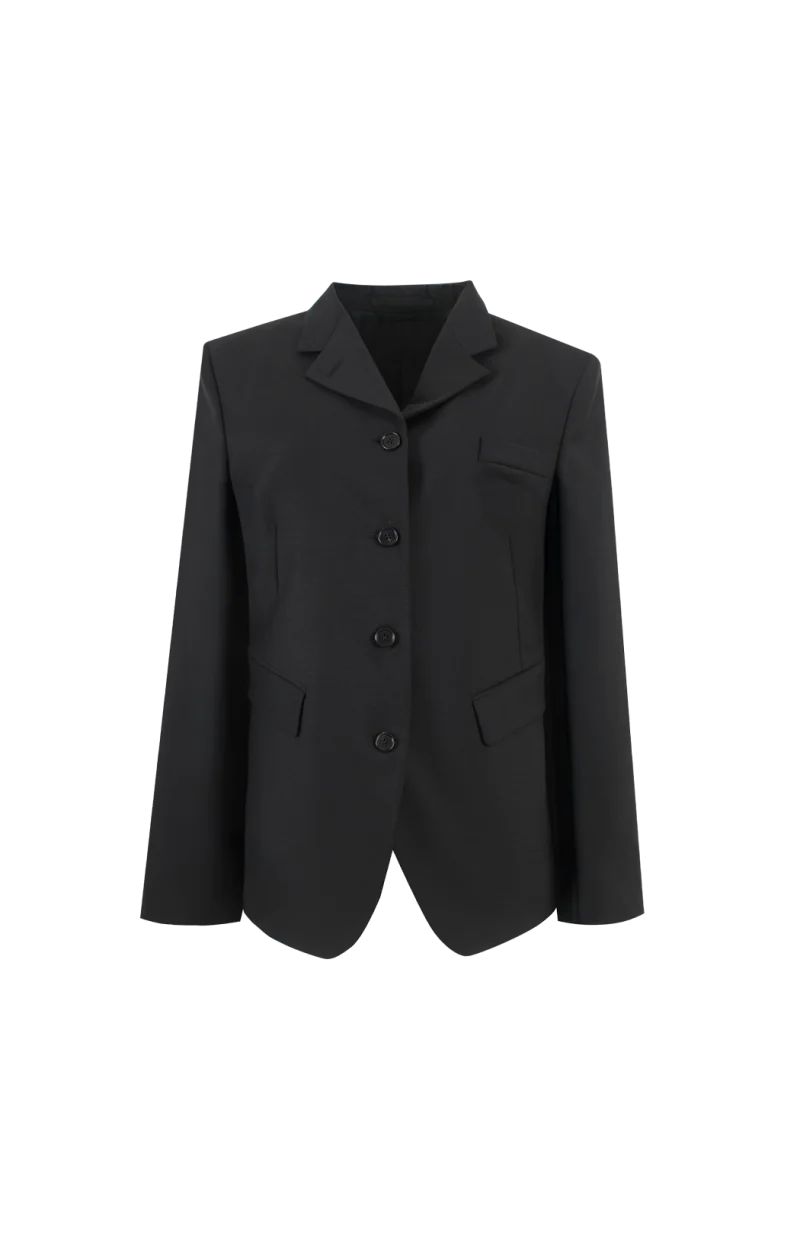 Single-Breasted Felted Blazer