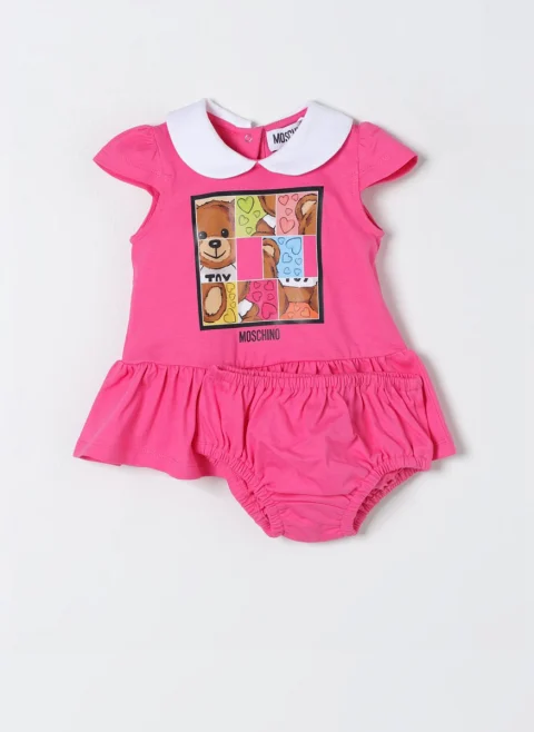 Рокля с принт Moschino Kids