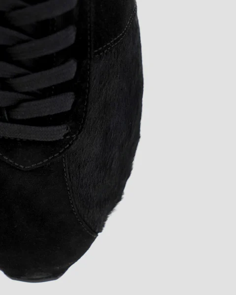 Mica Sneaker in Black Ponyhair and Suede — снимка 3
