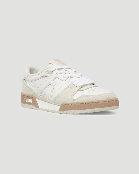 Fendi Match Low Top Sneakers in White — снимка 3