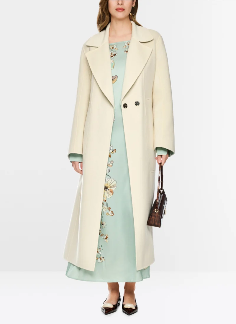 Двулицево палто от вълна Marc Cain Collections