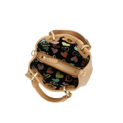 Дамска бeжова чанта Beth Jewels Мini Braccialini — снимка 8