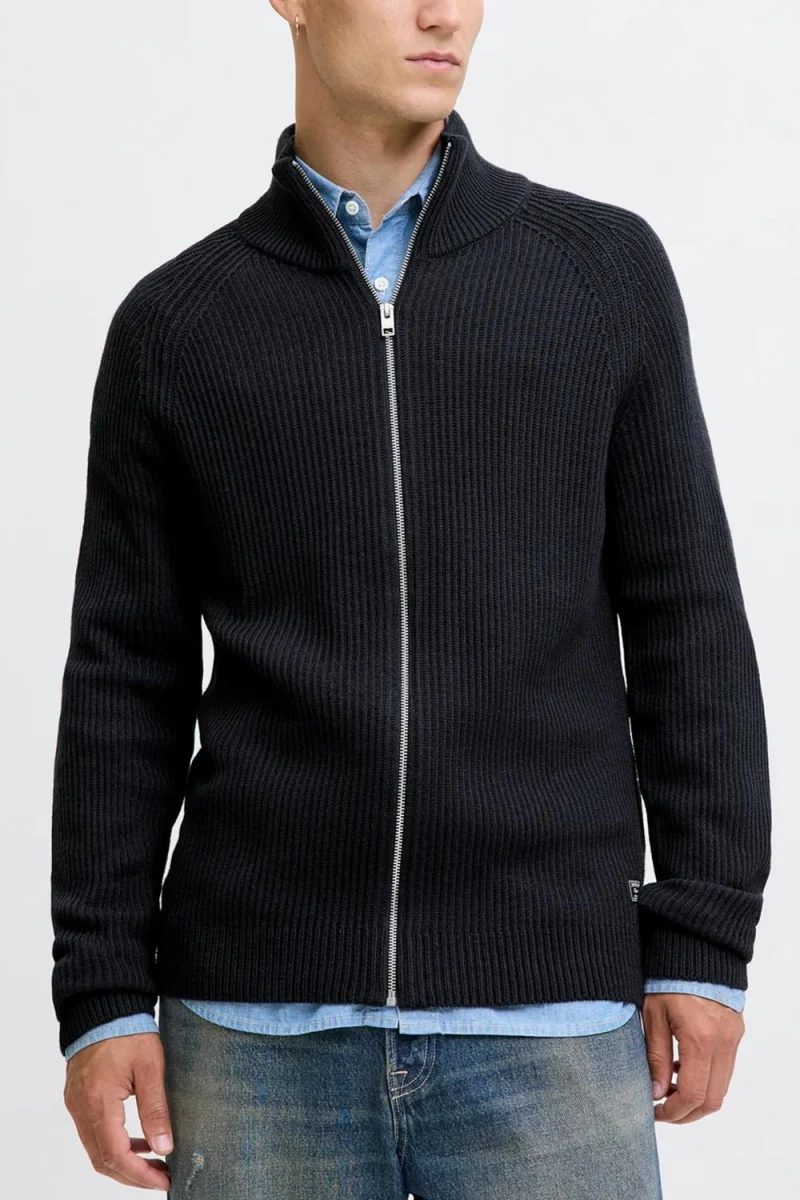 Жилетка Jjpannel Knit Zip 12278920 19-3922 TCX sky captain — снимка 2
