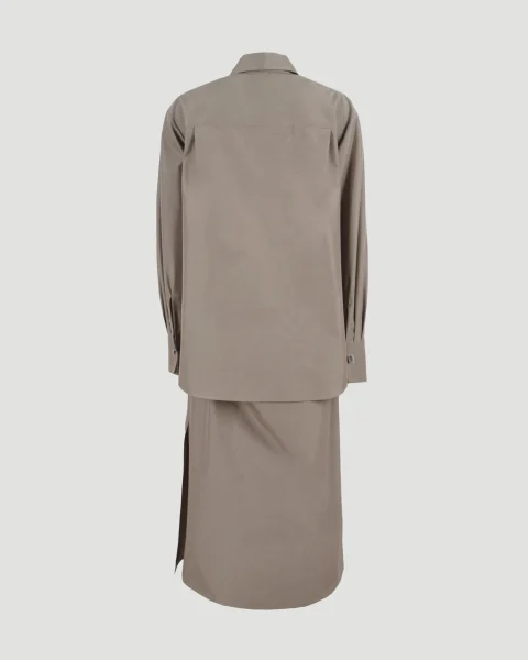 Brown Midi Dress — снимка 2
