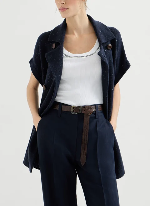Жилетка с пайети Brunello Cucinelli — снимка 4