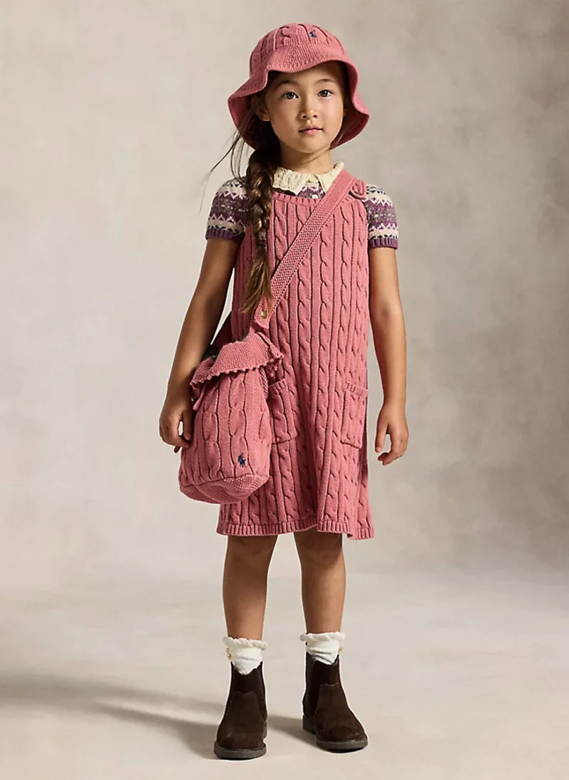 Рокля от фино плетиво 'Cable' Ralph Lauren Kids 2-7