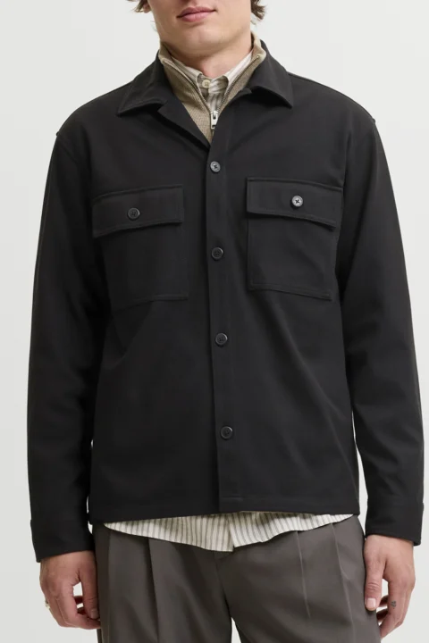 Риза Jjewilliam Overshirt 12306252 C-N10 black — снимка 2
