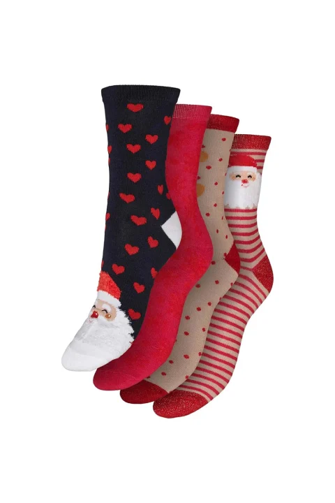 Чорапи Vmelf Socks 4-Pack 10274060 18-2045 TCX Pink Peacock