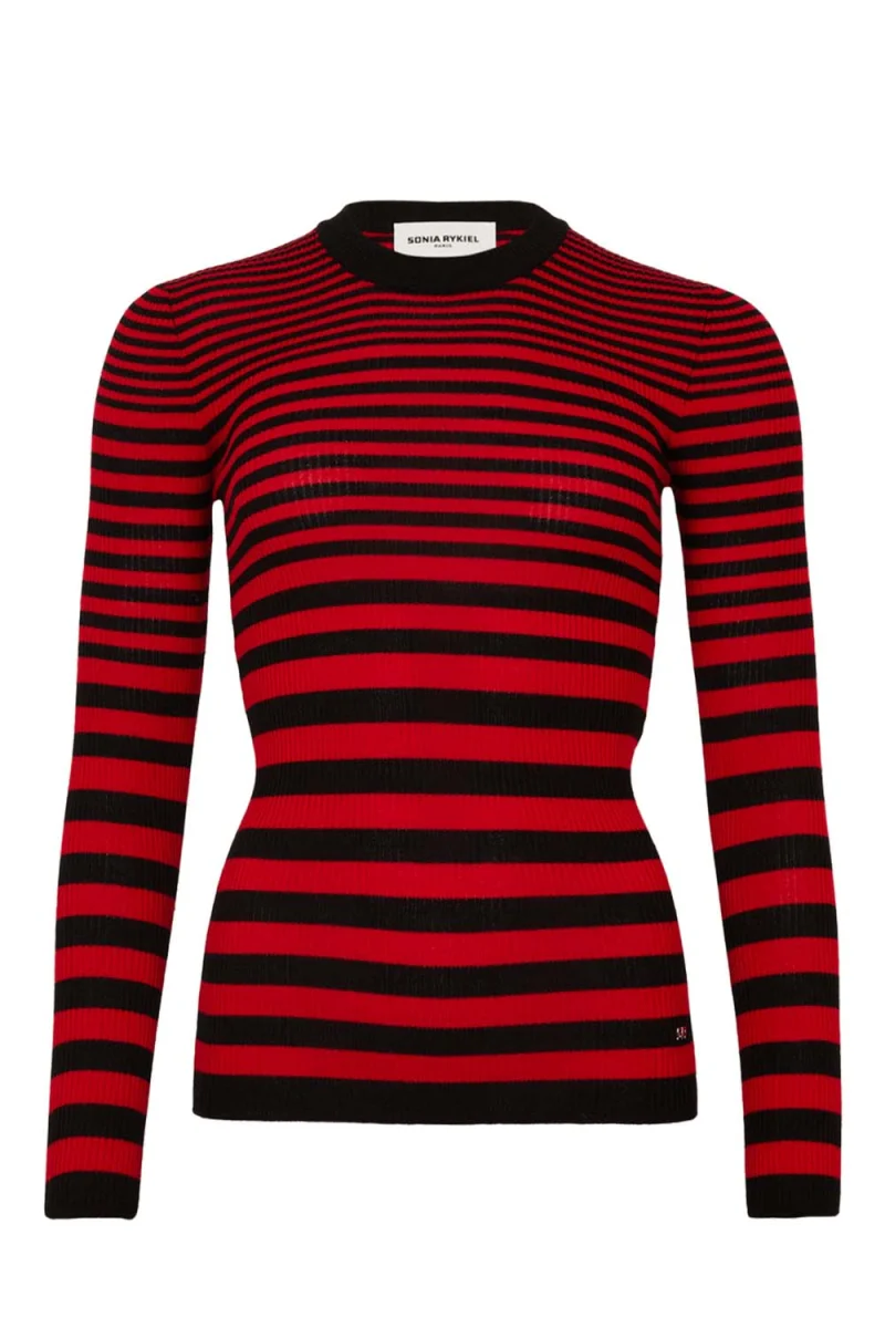Плетено Pull New Chau PU27MA22 R01 raye noir/rouge