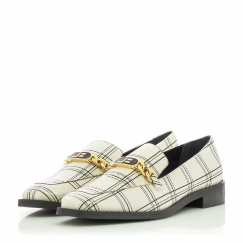 Дамски Лоуфър JORGE BISCHOFF – J10654040001 OFF WHITE/BLACK — снимка 3