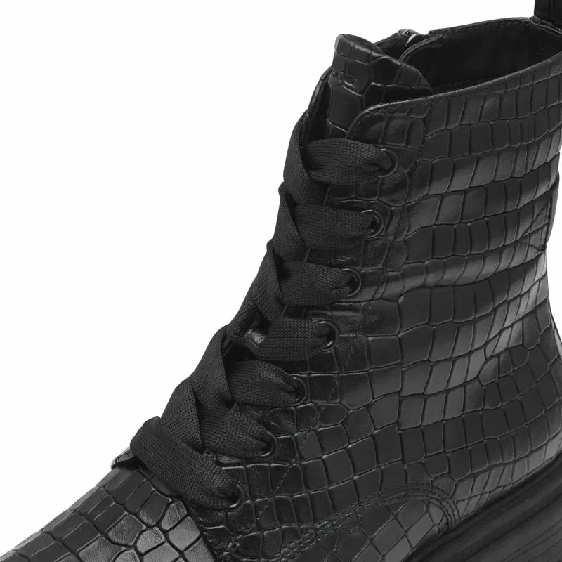 Дамски Кубинки TAMARIS – 1-25208-43-028 BLACK CROCO — снимка 4