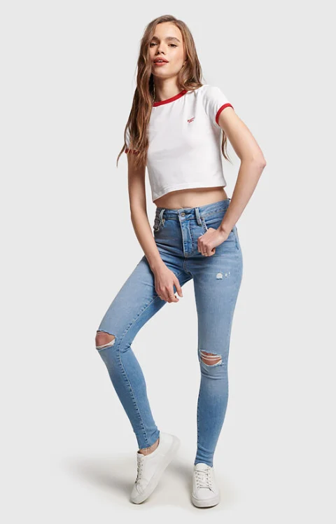 Скини дънки VINTAGE с висока талия — снимка 6