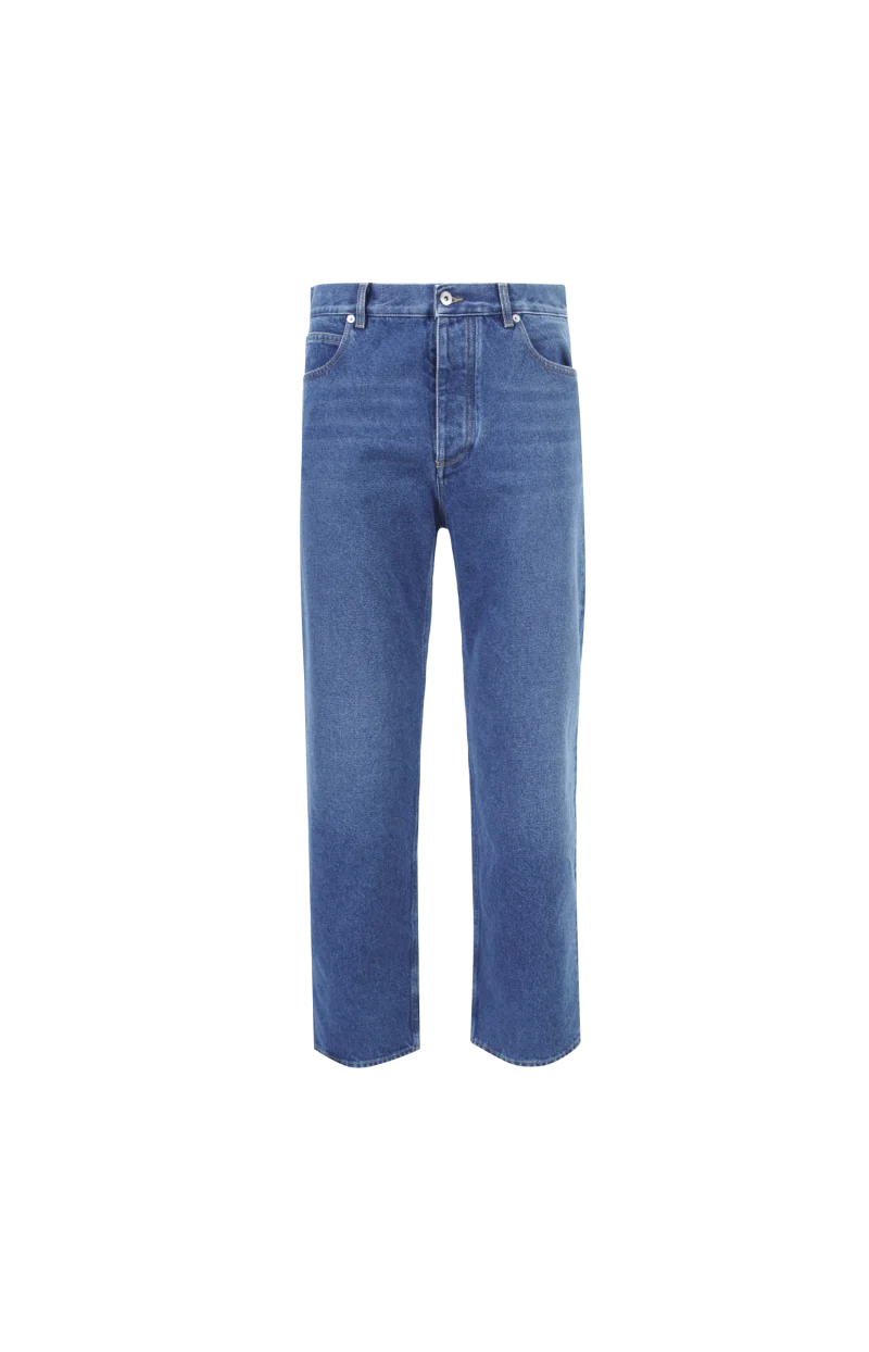 Medium Indigo Straight Leg Jeans