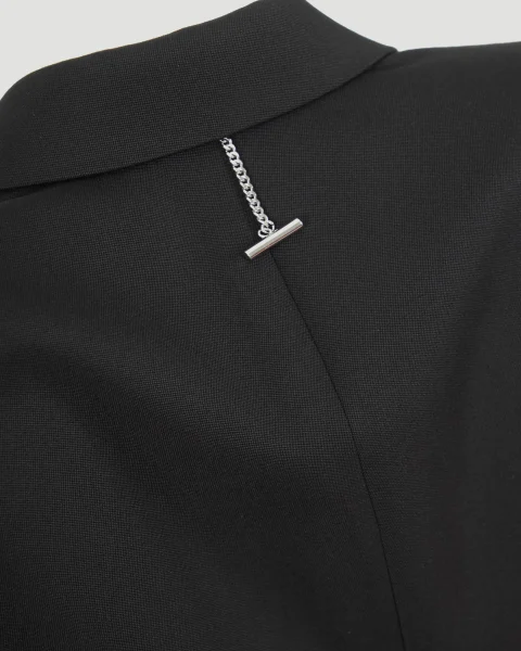 Single-Breasted Jacket in Black — снимка 4