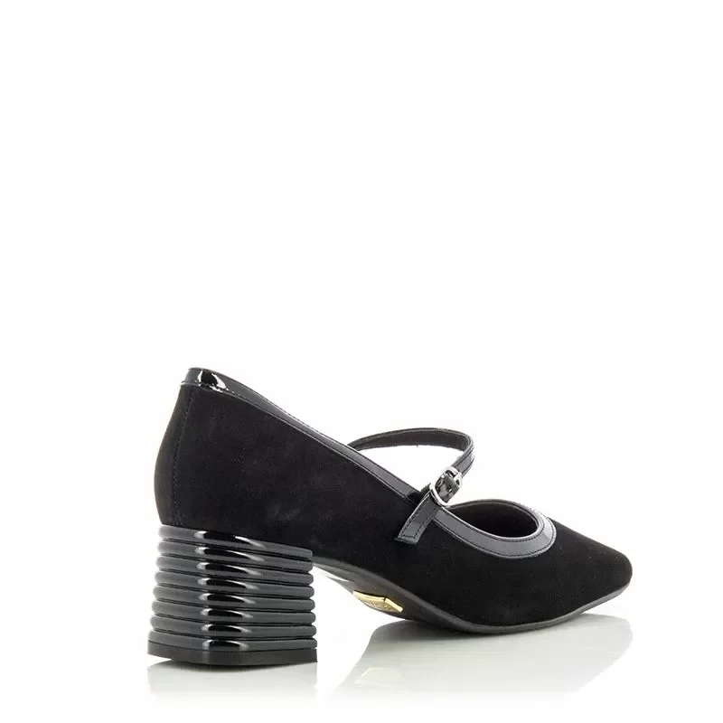 Токчета DONNA ITALIANA – 11343-610-860 NOBUK BLACK MB — снимка 3