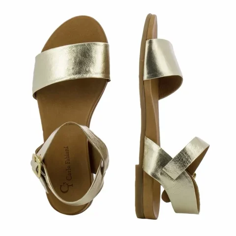 Дамски Равни Сандали CARLO FABIANI – 030-02-0034 MTL GOLD — снимка 5