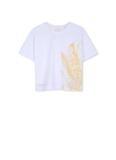 Тишърт с флорален принт Givenchy Kids — снимка 2