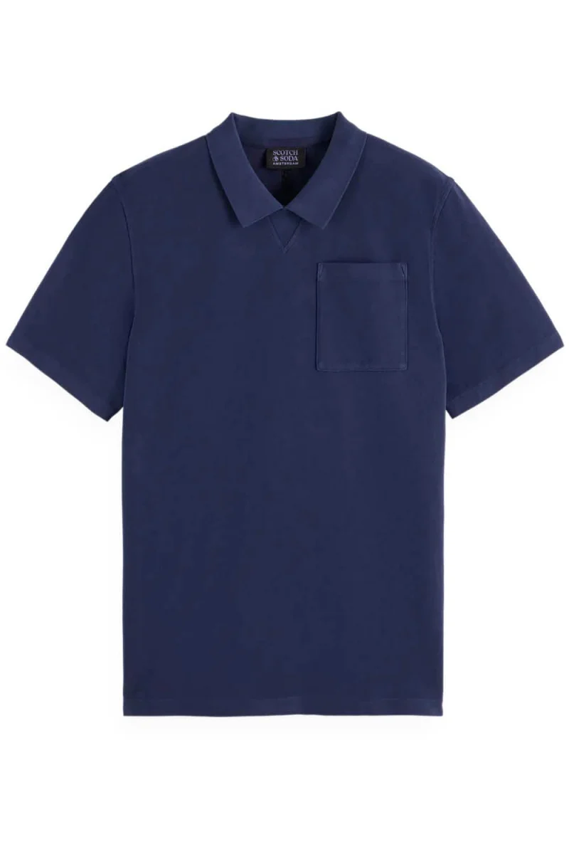 Polo Garment Dye Pique Chest Pocket 179927 SC401 navy