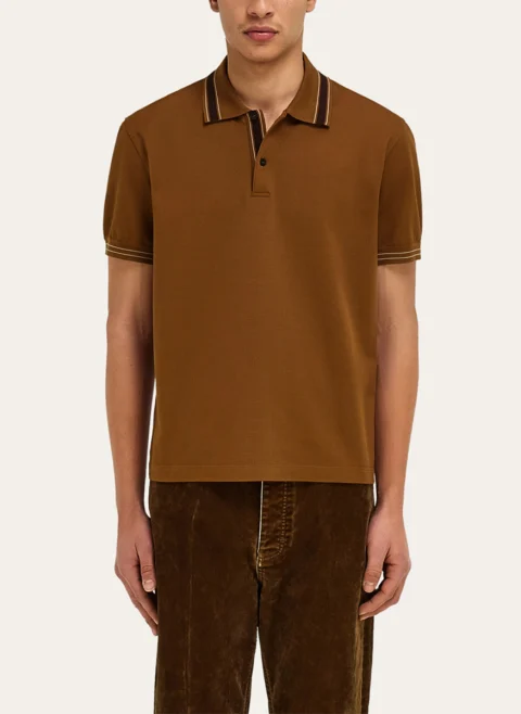 Памучен полошърт Ferragamo — снимка 2