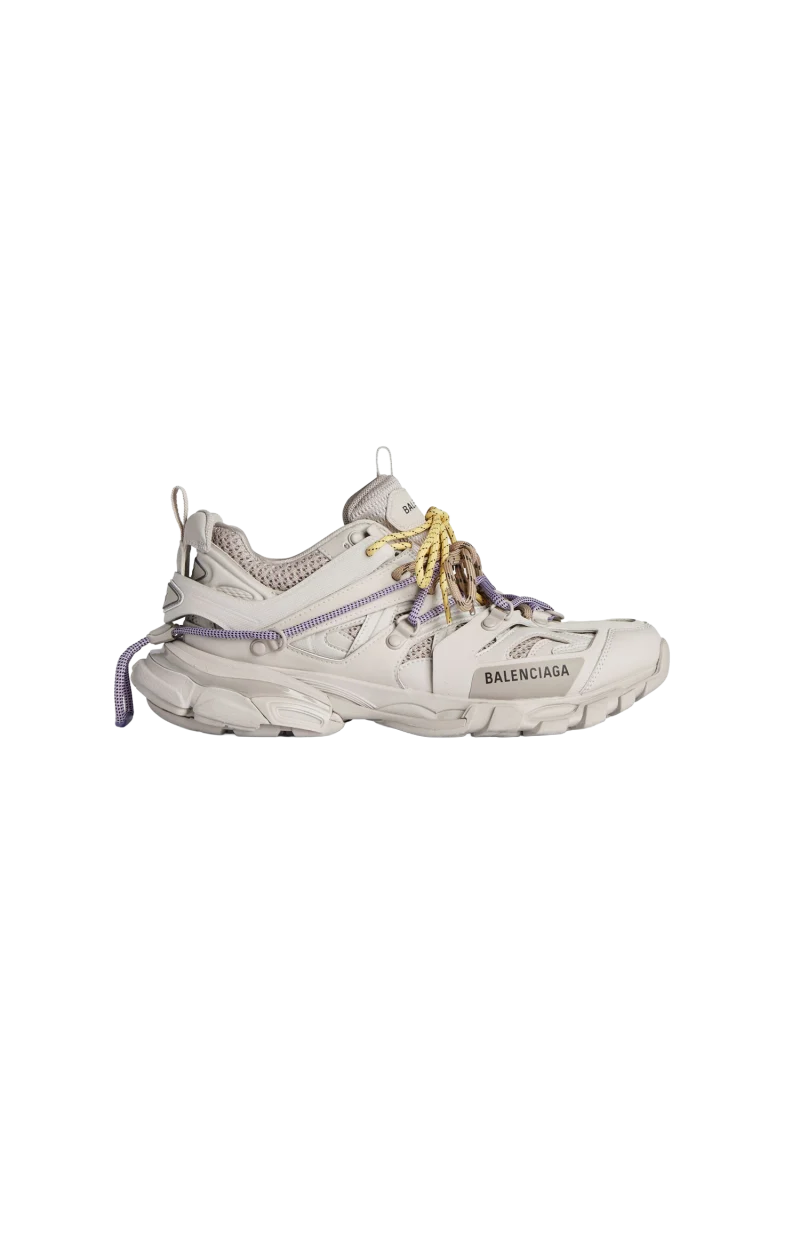 Track Trail Laces Sneaker in Taupe/yellow/purple/brown/black