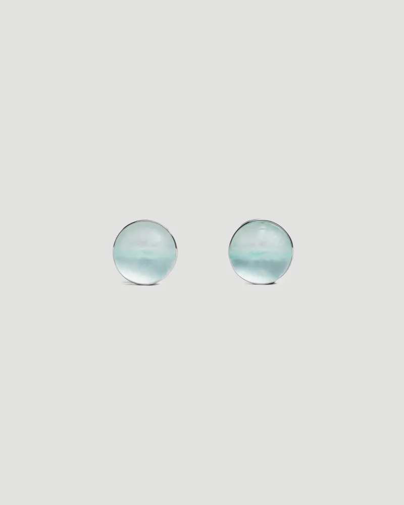 Cristal Sphere Earrings in Blue