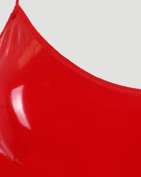 Latex One Piece in Red — снимка 3