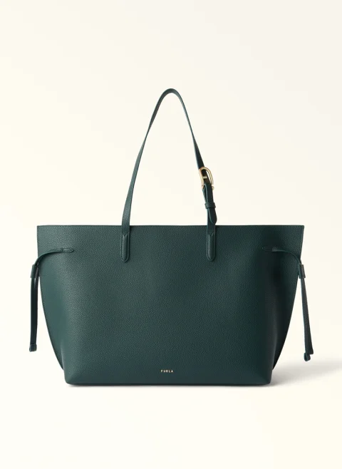 Кожена чанта Furla Ava Dark Forest Morning
