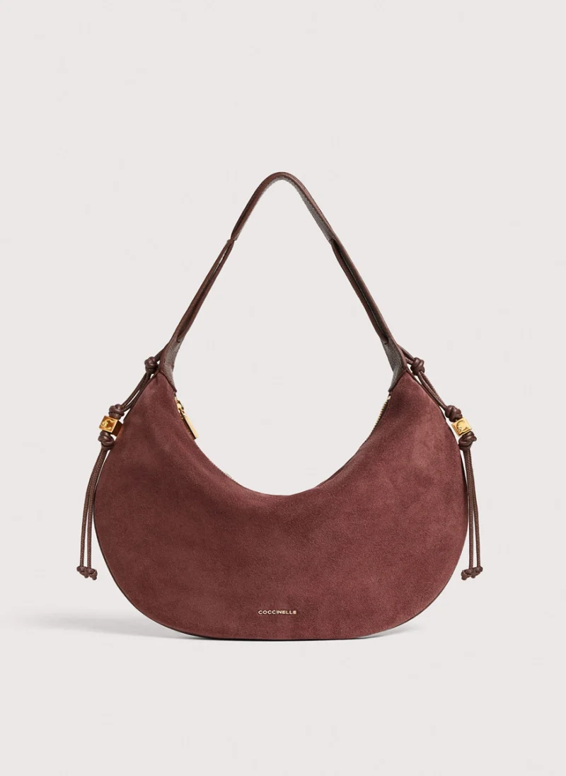 Велурена чанта Coccinelle Thess Medium