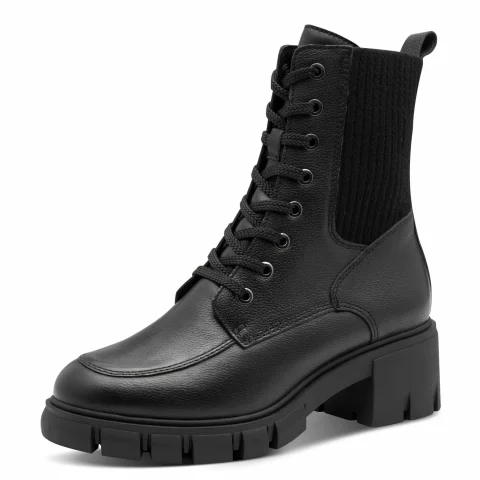 Дамски Кубинки TAMARIS – 1-25972-45-003 BLACK LEATHER — снимка 3