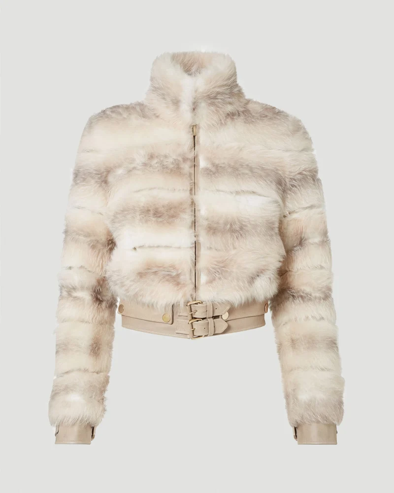 White Dorsato Shearling Jacket