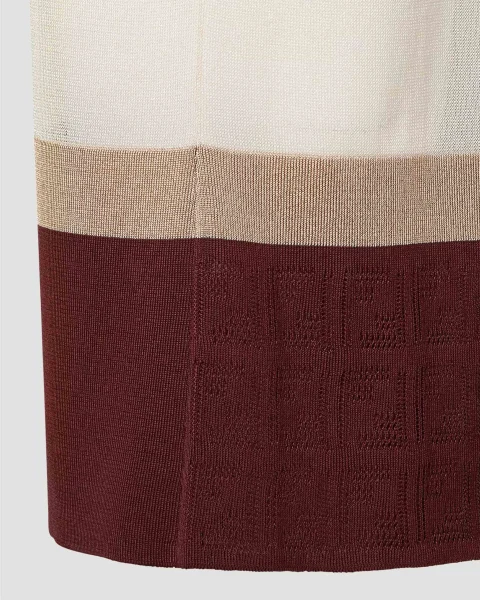 Dark Beige Viscose Skirt — снимка 3