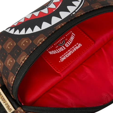 Чанта за кръст SHARKS IN PARIS WTF BUBBLE BROWN CHECK SPRAYGROUND — снимка 7