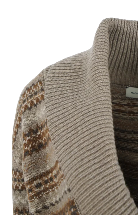 Cashmere Knit Cardigan in Camel — снимка 2