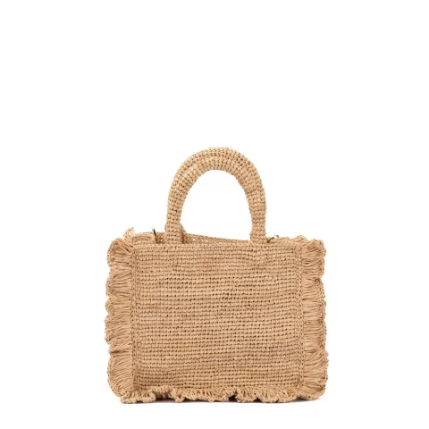 Дамска чанта рафия Mini Vanity SAINT BARTH — снимка 6